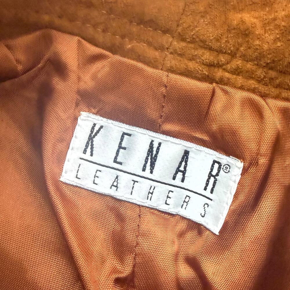 Vtg Kenar 90s Pants Suede Leather sz 6 - Picture 3 of 13